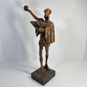 VTG Ouro Artesania No. 594 Hand-Carved Wood‎ Don Quixote Figurine Spain RARE